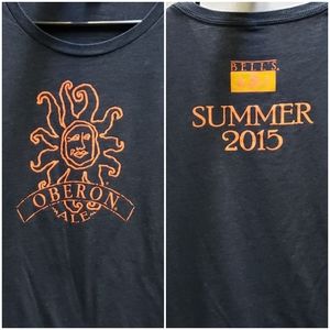 Bell's 🔔 Oberon Ale beer Summer 2015 womens XL graphic tee shirt Michigan